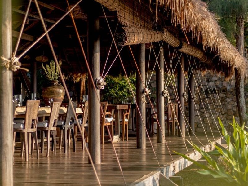 Wooden restaurant at Knai Bang Chatt