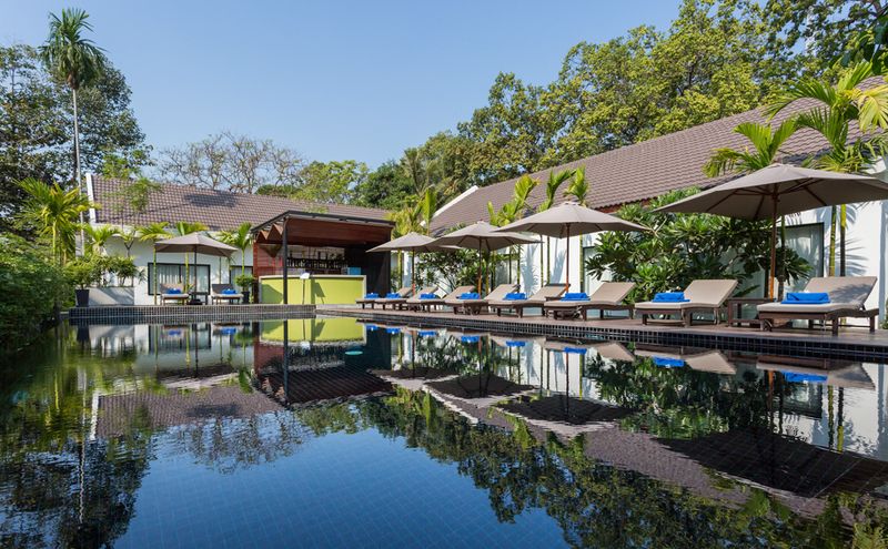 Outdoor swimming pool.