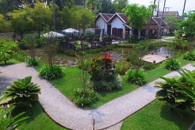 Well-tended tropical gardens