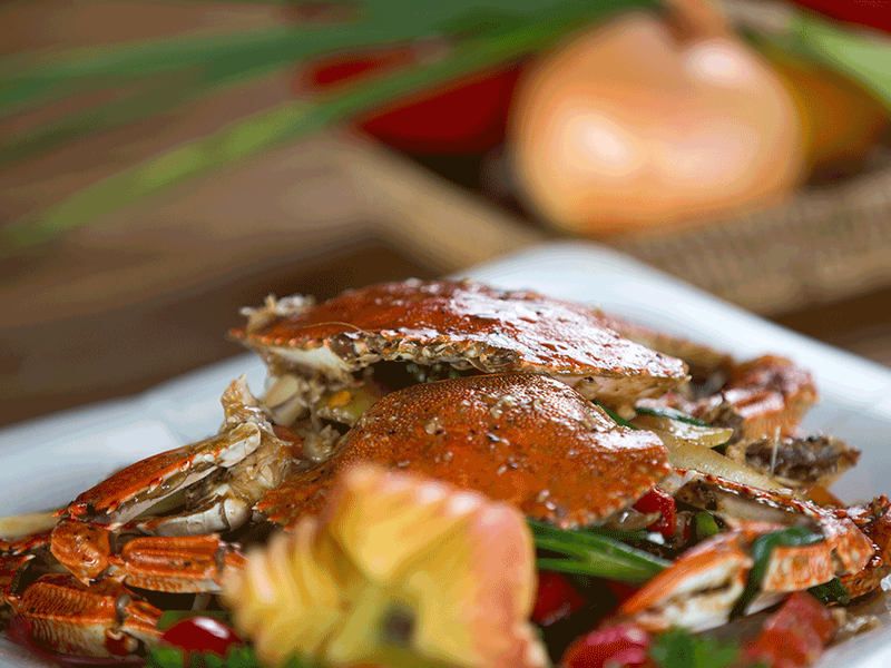 Crab dish in Kep, Cambodia