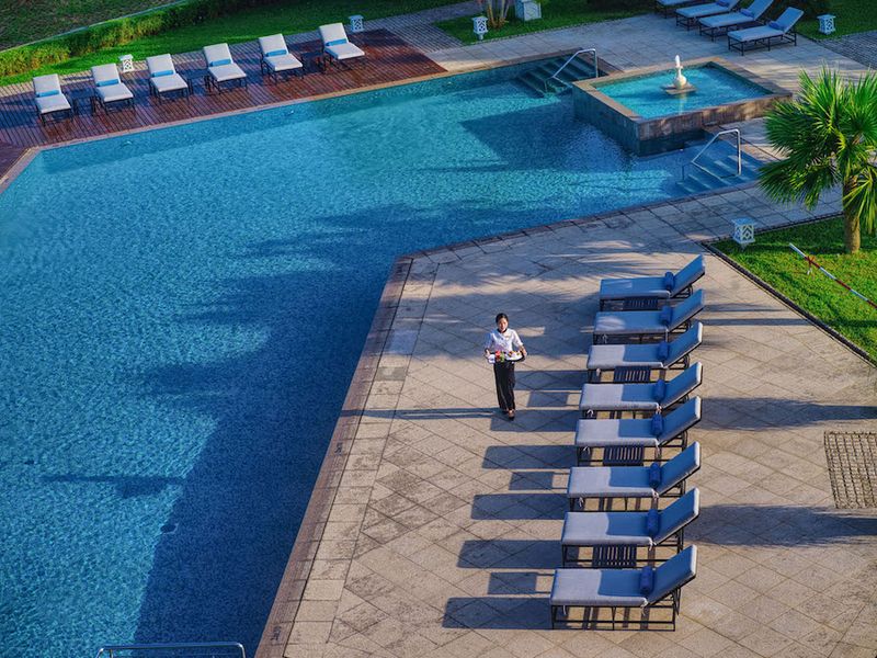 Saltwater swimming pool at Azerai la Residence