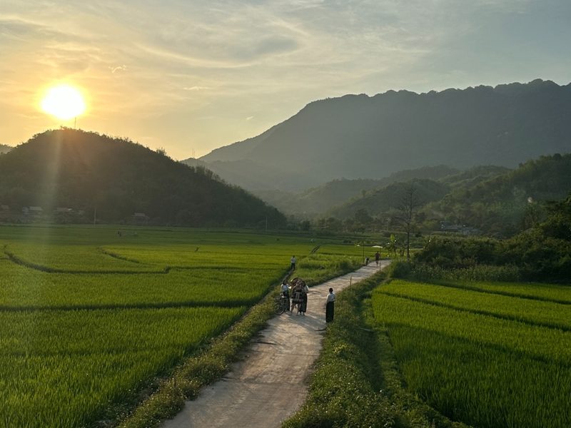 Mai Chau sunset Vietnam
