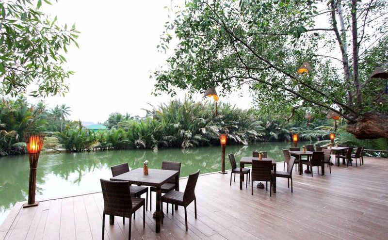 Dining on the terrace