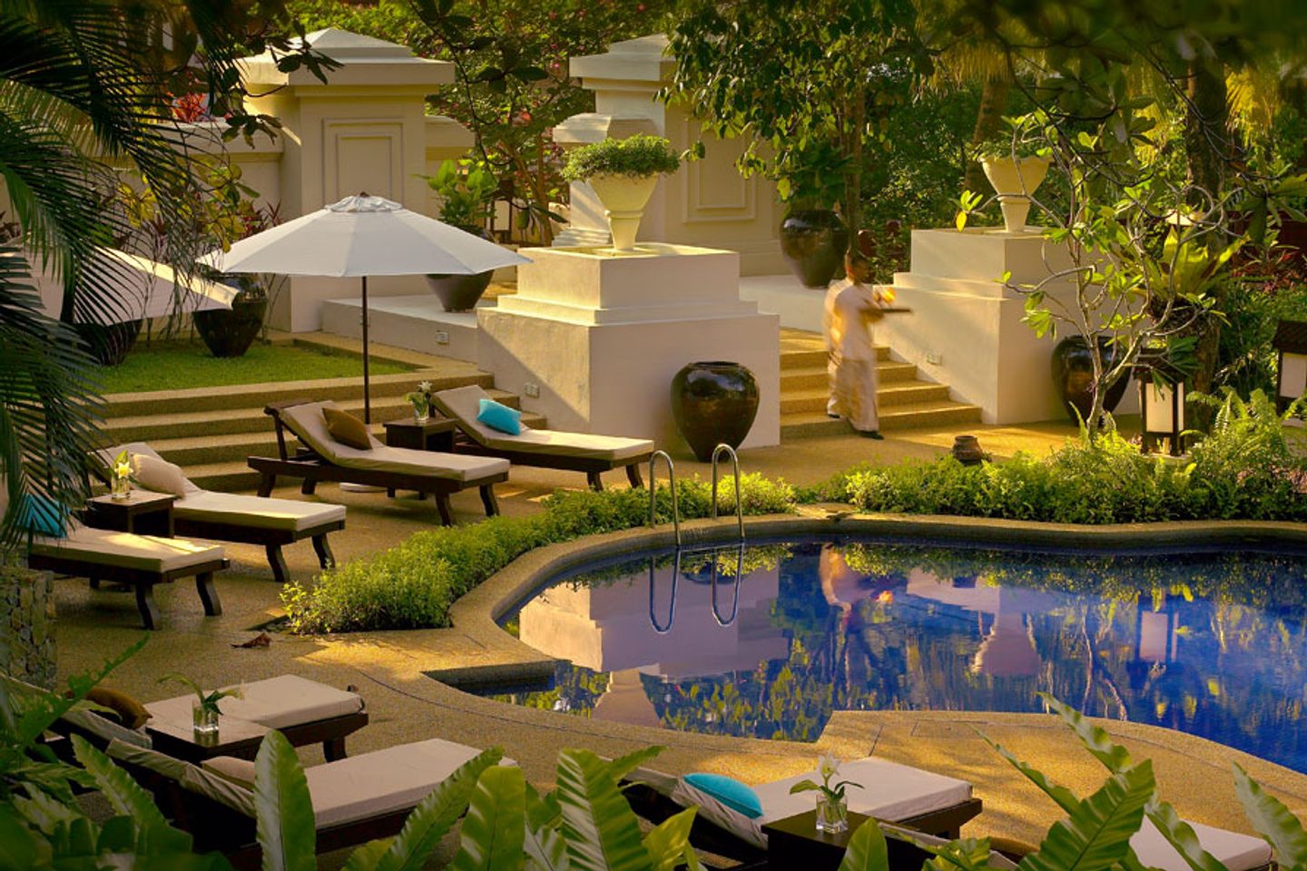 Terrace with pool at Tanjong Jara Resort