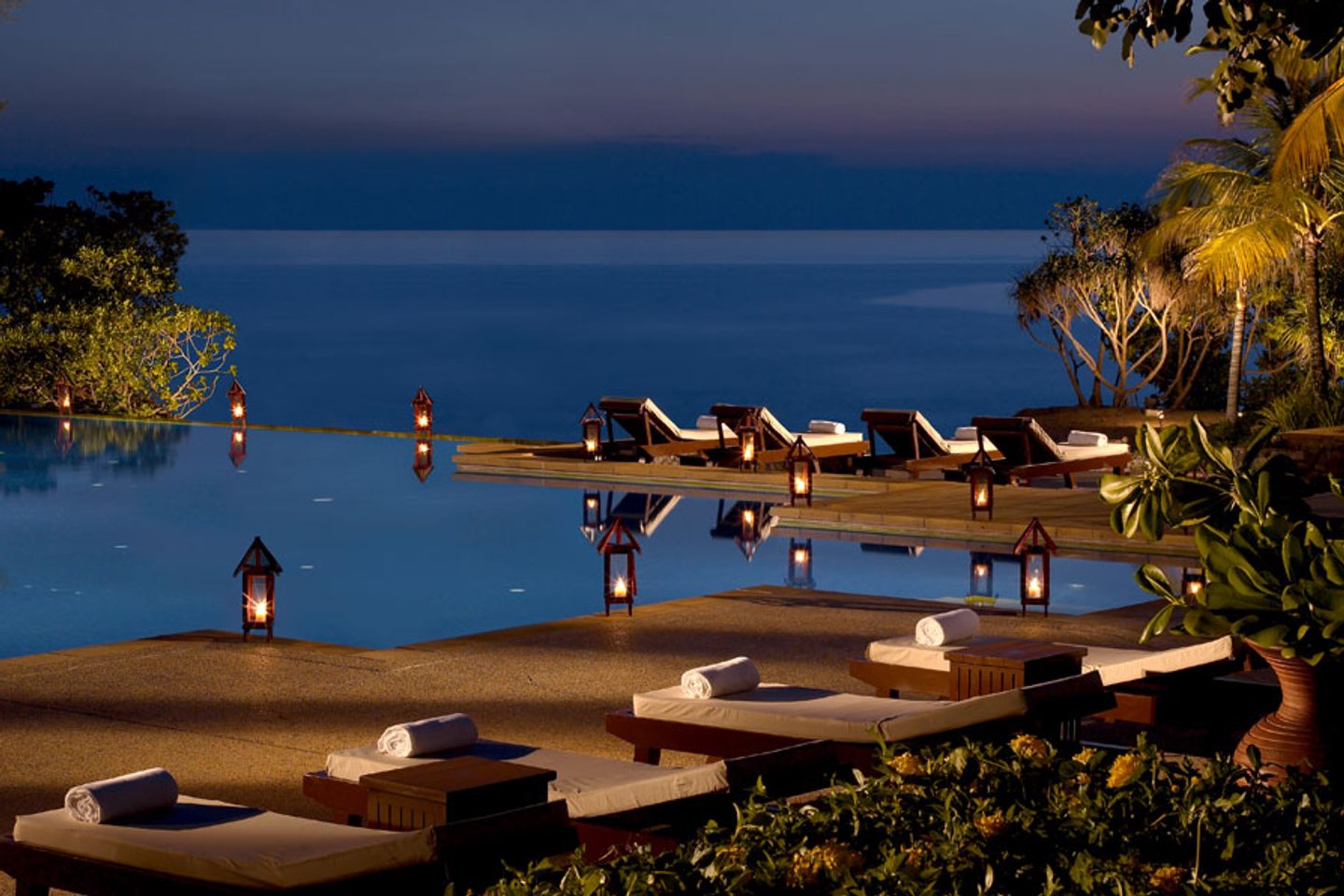Pool at night at Tanjong Jara Resort