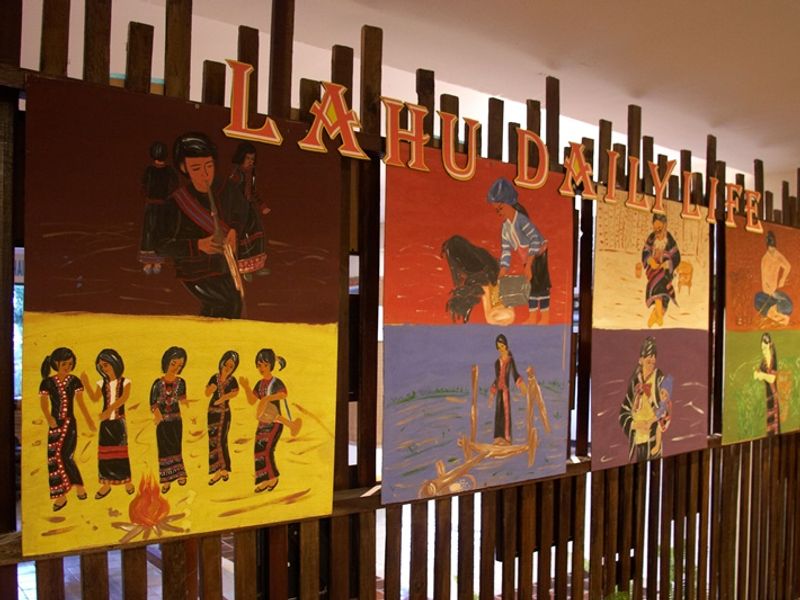 Artwork at Phumanee Lahu Home Hotel