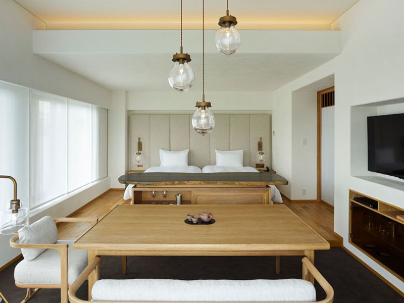 Modern bedroom at The Celestine
