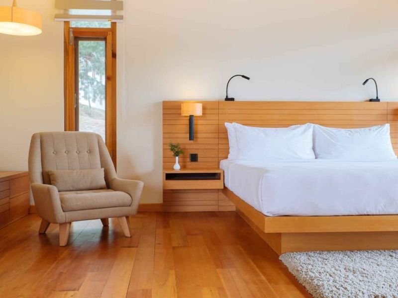 Modern bedroom at Dhensa Boutique Resort