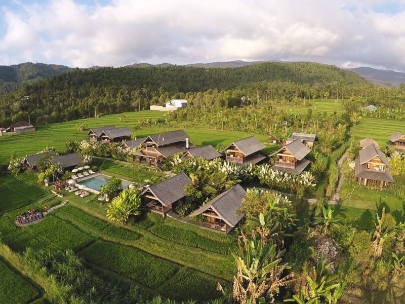 Aerial view of Sanak Retreat Bali Indonesia
