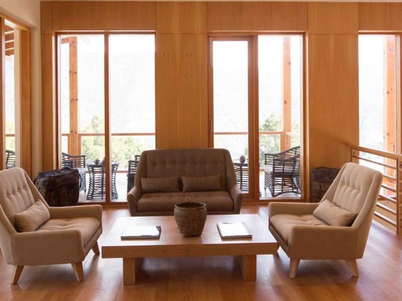 Lounge area and terrace at Dhensa Boutique Resort