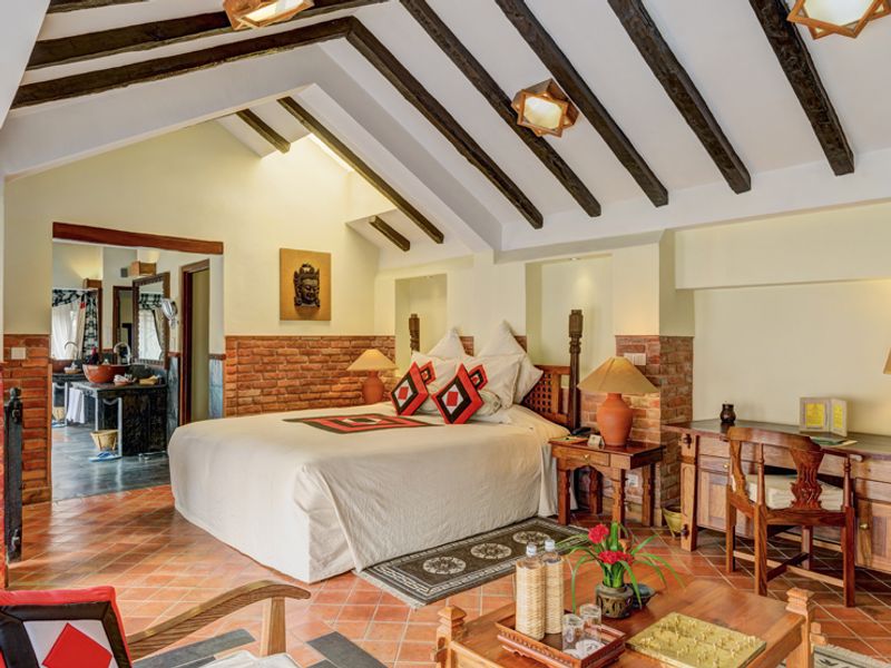 Traditional décor at Dwarika's Hotel
