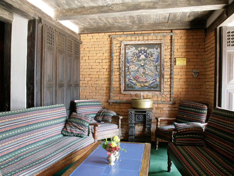 Traditional style seating area at The Old Inn