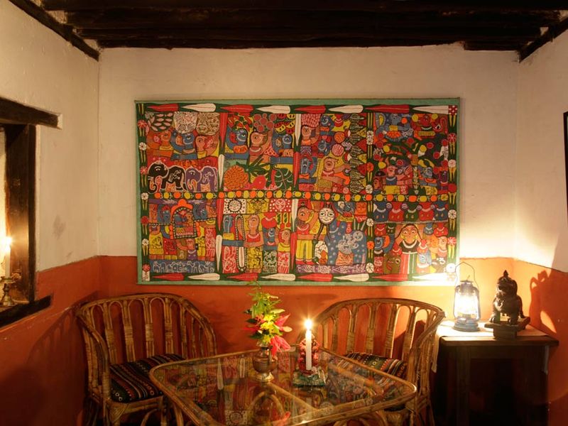 Bright artwork at The Old Inn