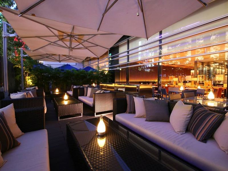 Terrace at night at Gracery Shinjuku