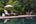 a pool with chairs and umbrella