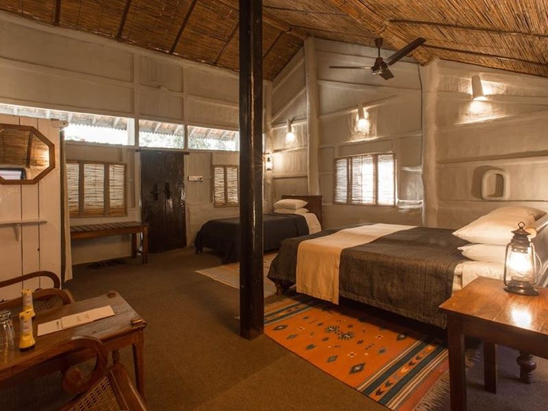 Spacious room at Tiger Tops Tharu Lodge