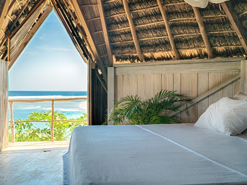 Bedroom with sea view at Bo’a Vida Rote Nusa Tenggara Indonesia