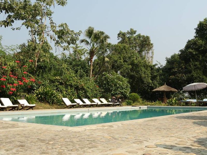 Swimming pool at Tiger Tops Tharu Lodge