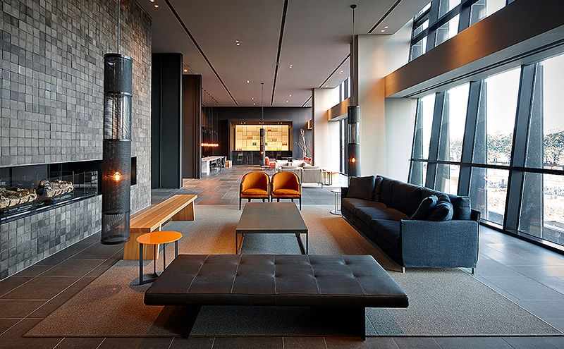 Stylish lobby area