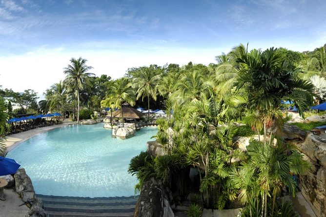 Outdoor pool and terrace area
