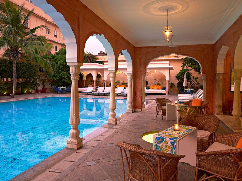 Swimming pool at Samode Haveli