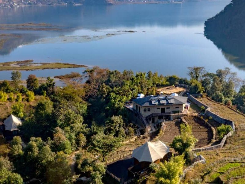 Pavilion Himalayas lake