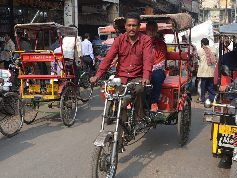 Riding around Old Delhi