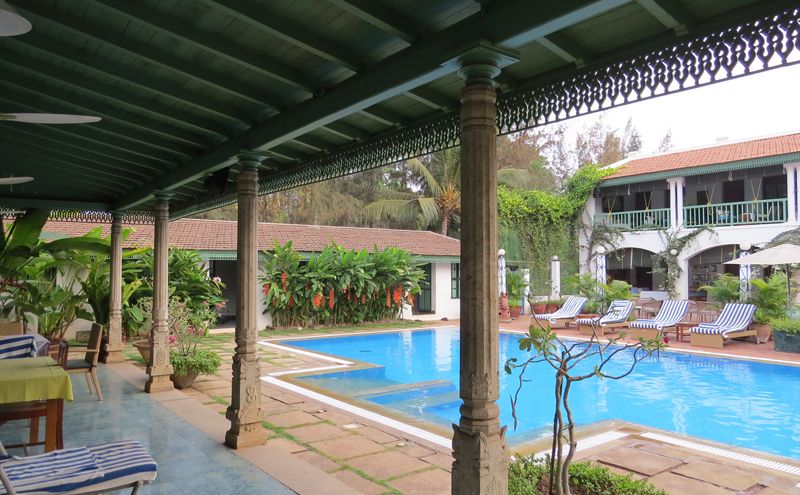 Pool with shady seating