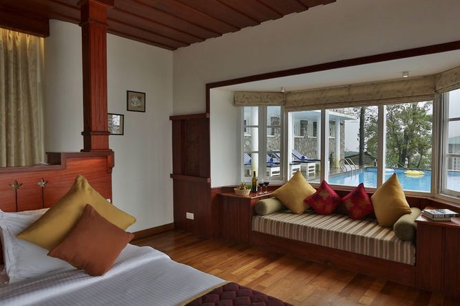 Bedroom with window seat
