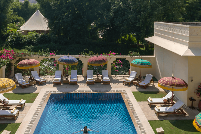 Outdoor pool and sun terrace