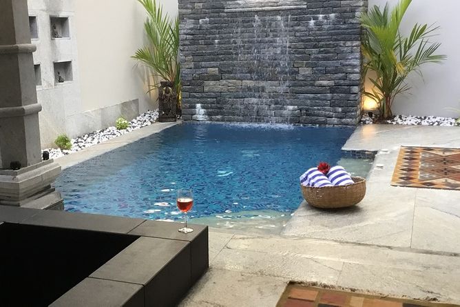 Private plunge pool in cottage