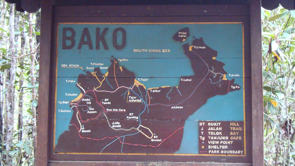 Bako National Park map