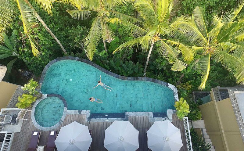 One of two pools