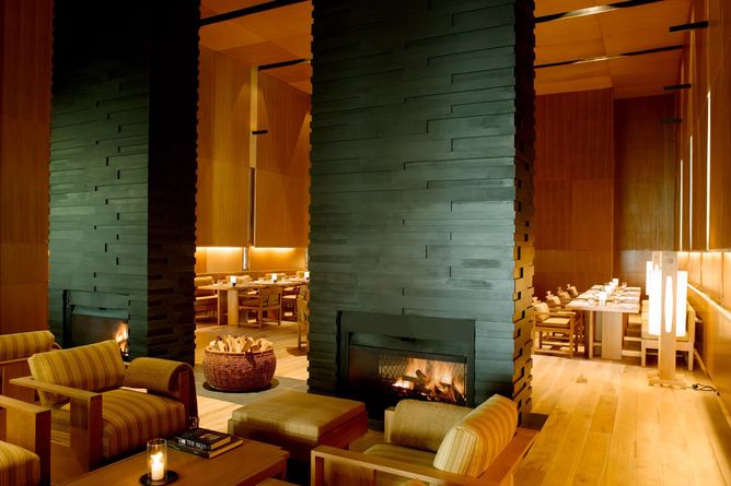 Lounge with open fire