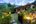 Lodge and garden by twilight at Summit River Lodge