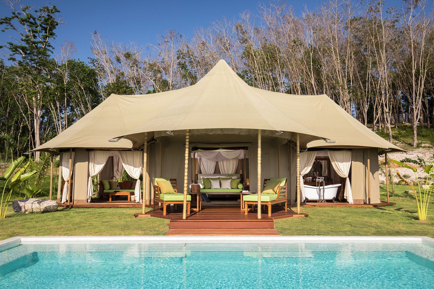 Pool Tent at 9 Hornbills