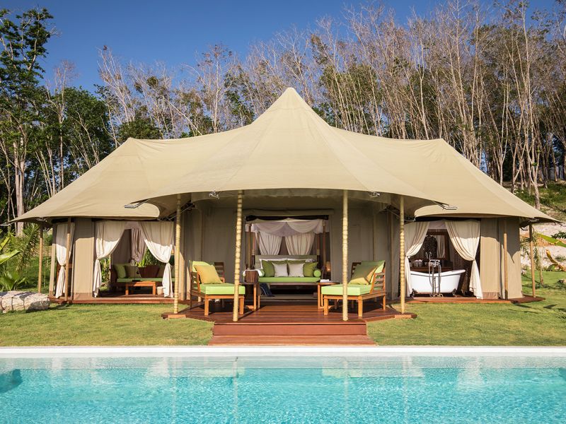 Pool Tent at 9 Hornbills