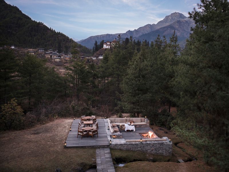 Amankora Paro outdoor dining