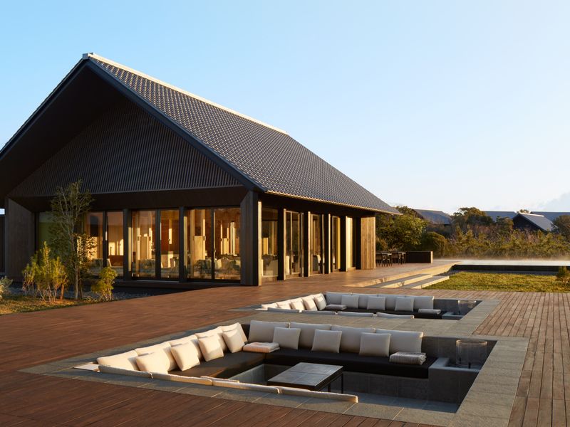 Sunken terrace at Amanemu