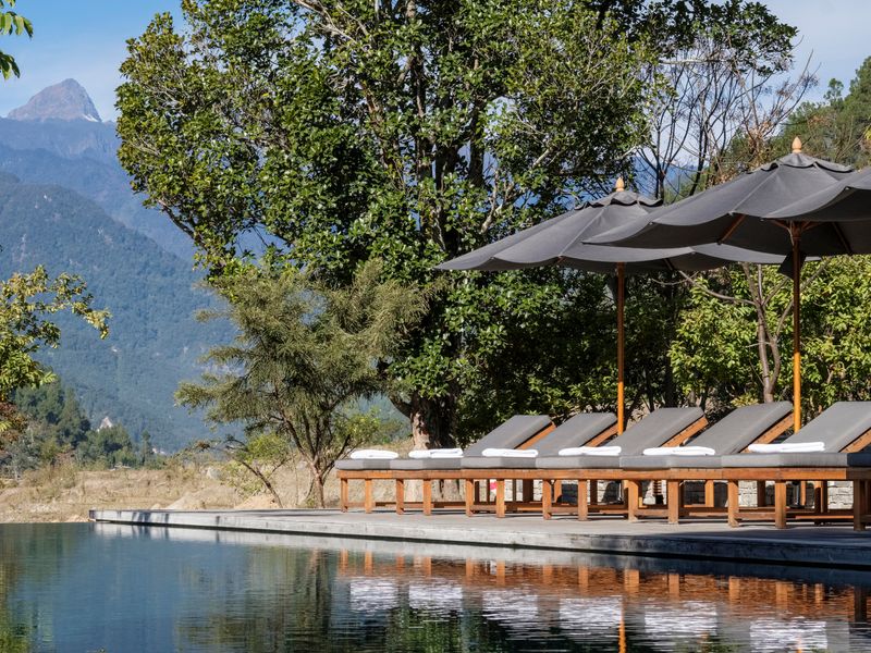 Lodge pool at Amankora Punakha