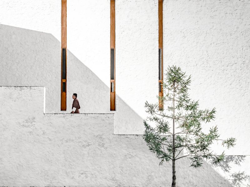 Amankora Thimphu entrance staircase
