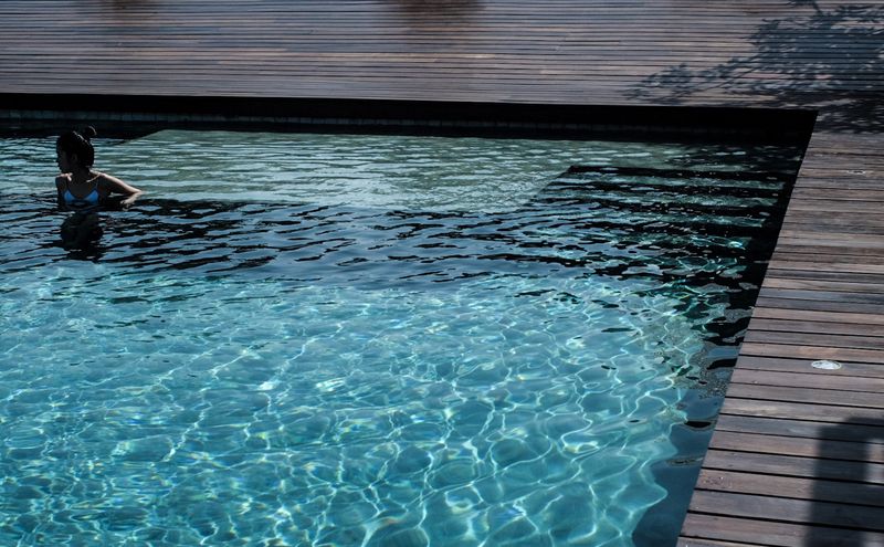 Beachside pool