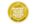 a yellow badge with white text