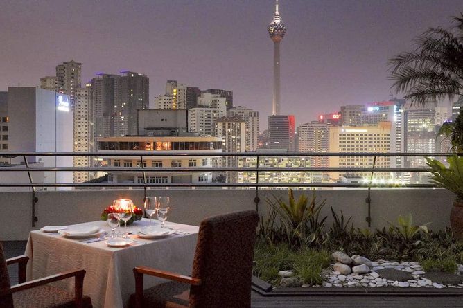 Romantic dinner on the terrace