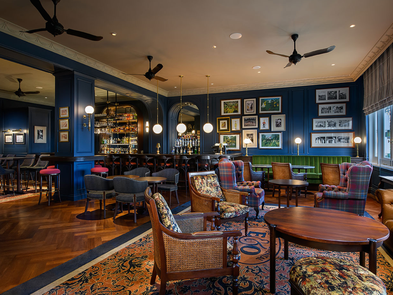 Blue bar at Eastern & Oriental Hotel