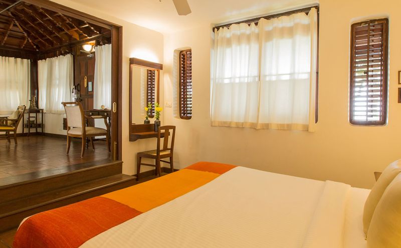 Lakefront villa bedroom