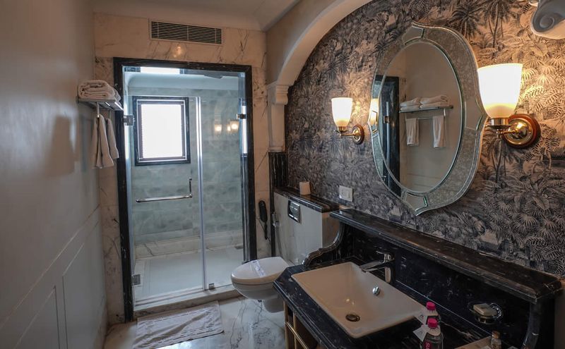 Modern bathrooms with vintage features