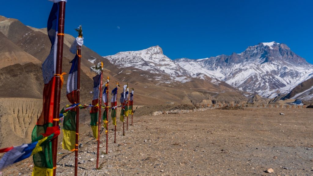 Prayer flags in Mustang