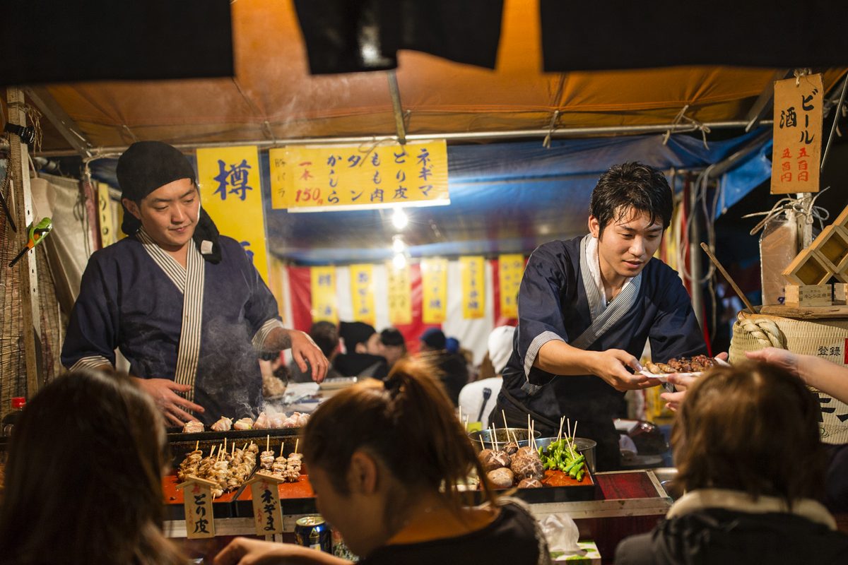 Food stall in Japan