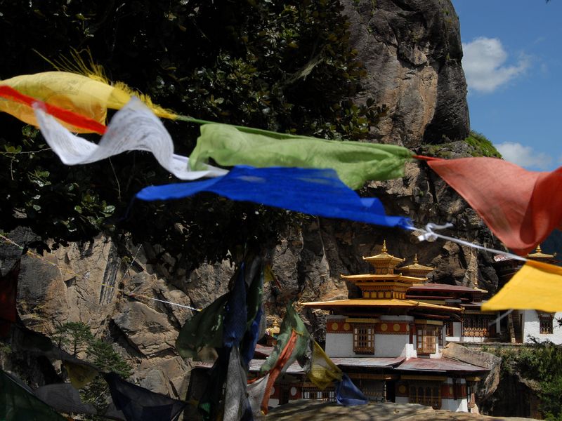 Prayer flags in the wind